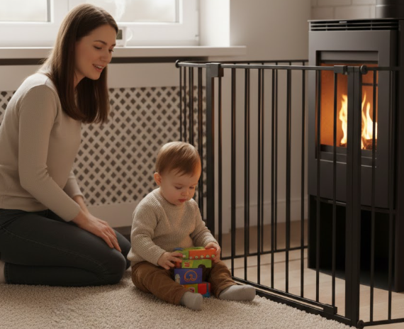Riscaldamento pericoloso: come proteggere i bambini da stufe, caminetti e termosifoni